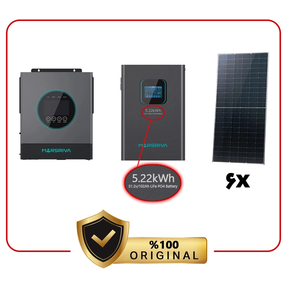 پکیج 6.5 کیلووات برق خورشیدی اقتصادی