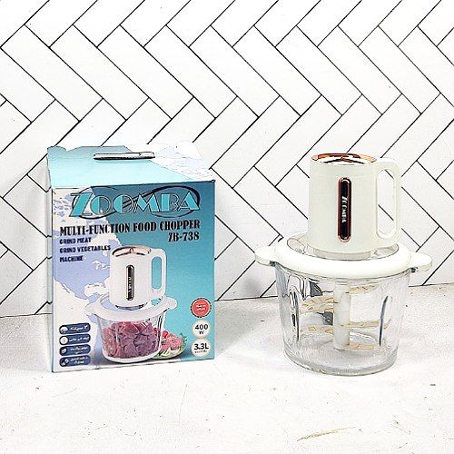 خردکن 3.3 لیتری سفید ZB-738 زومبا (1) ارسال رایگان ارسال شکستنی و شیشه جات فقط با باربری با بیمهجدید