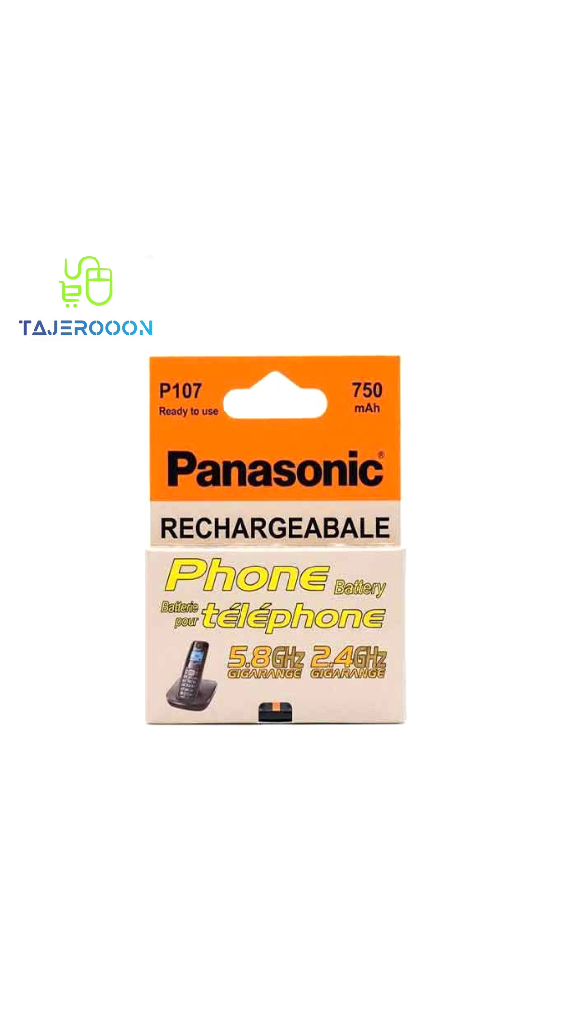 باتری شارژی P107 پاناسونیک 750 میلیآمپر اصلیجدید