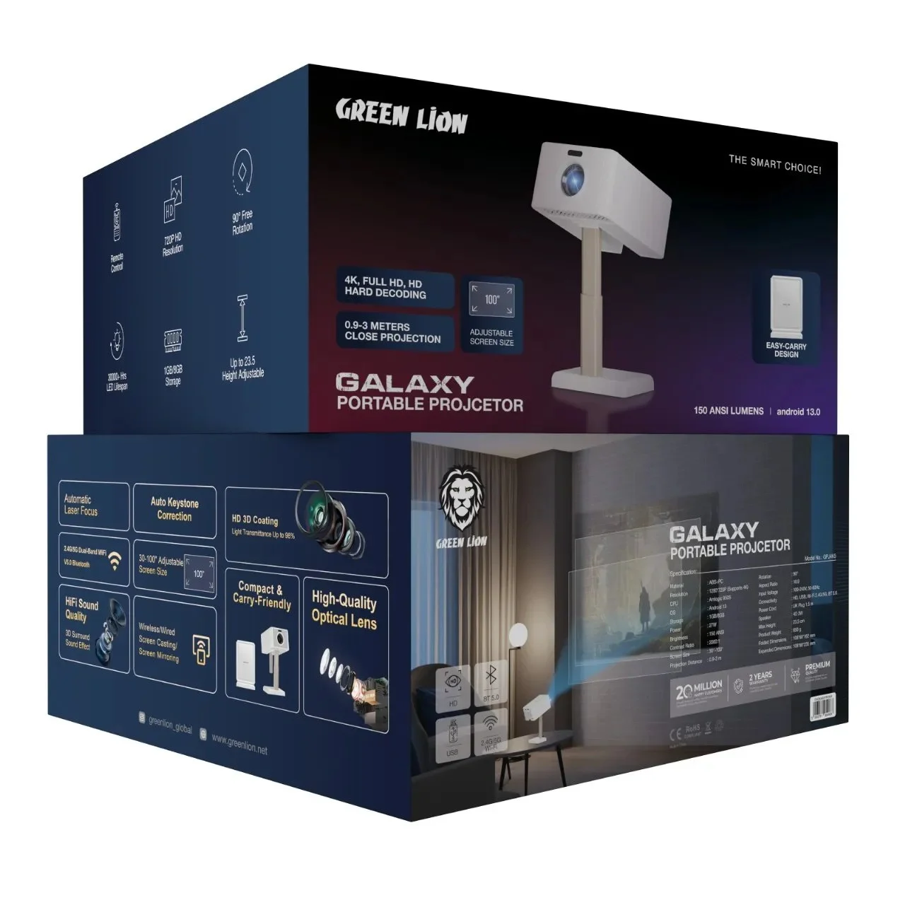 ویدئو پروژکتور قابل حمل گرین Green Lion Galaxy Portable projector