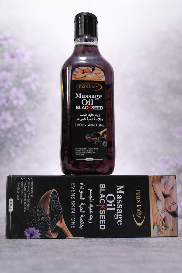 روغن ماساژ مکس لیدی رایحه سیاه دانه مدل 1