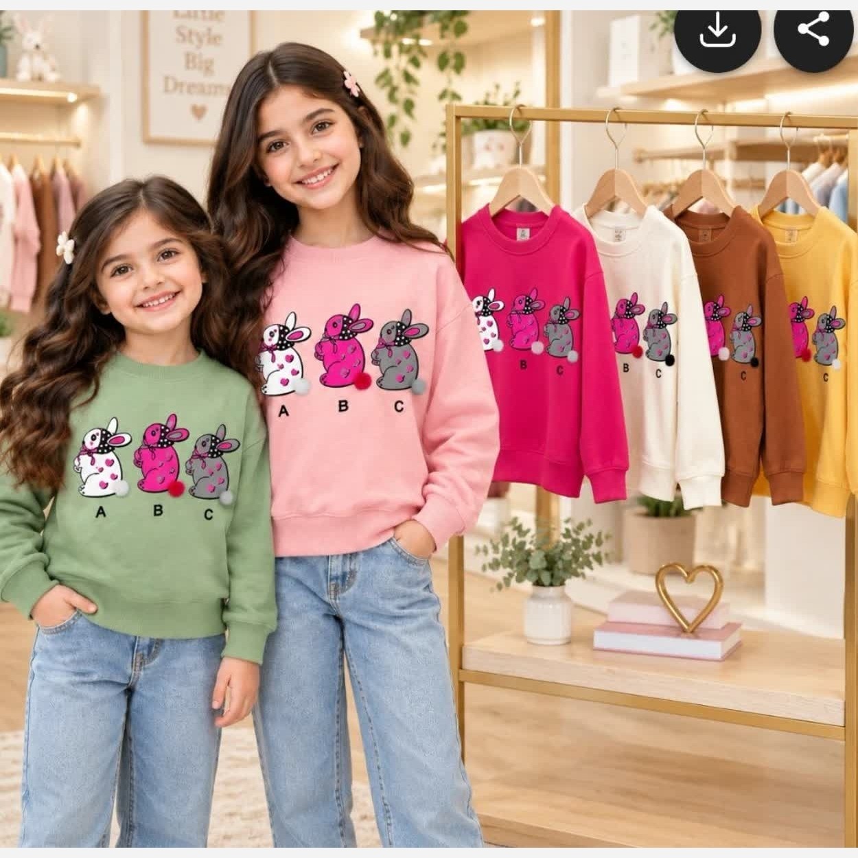 لباس بچگانه بلوزتک دخترانه سایز 40تا65