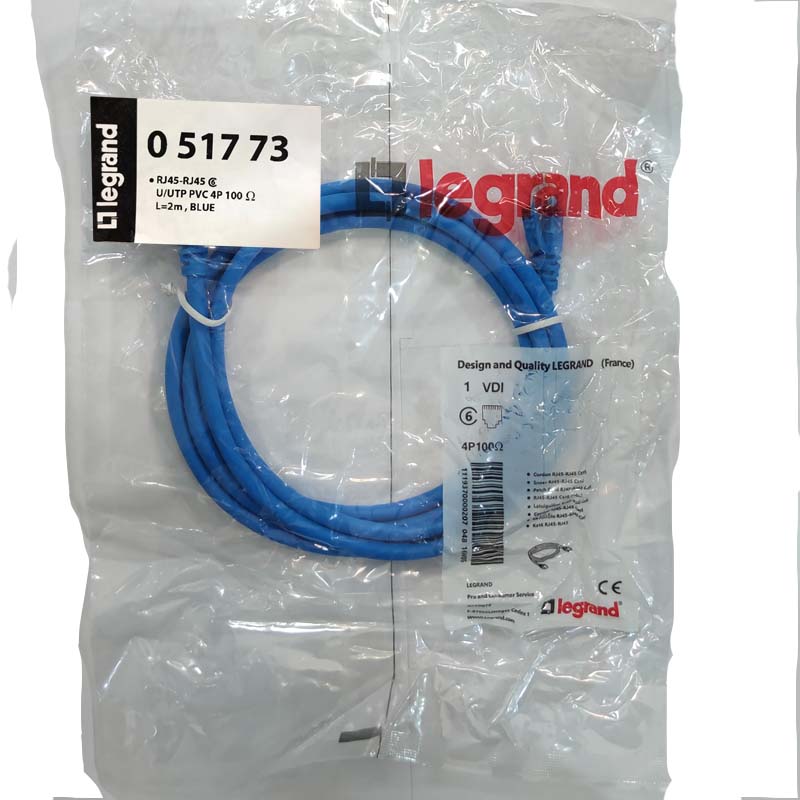کابل شبکه 2 متری CAT6 لگراند Legrandجدید