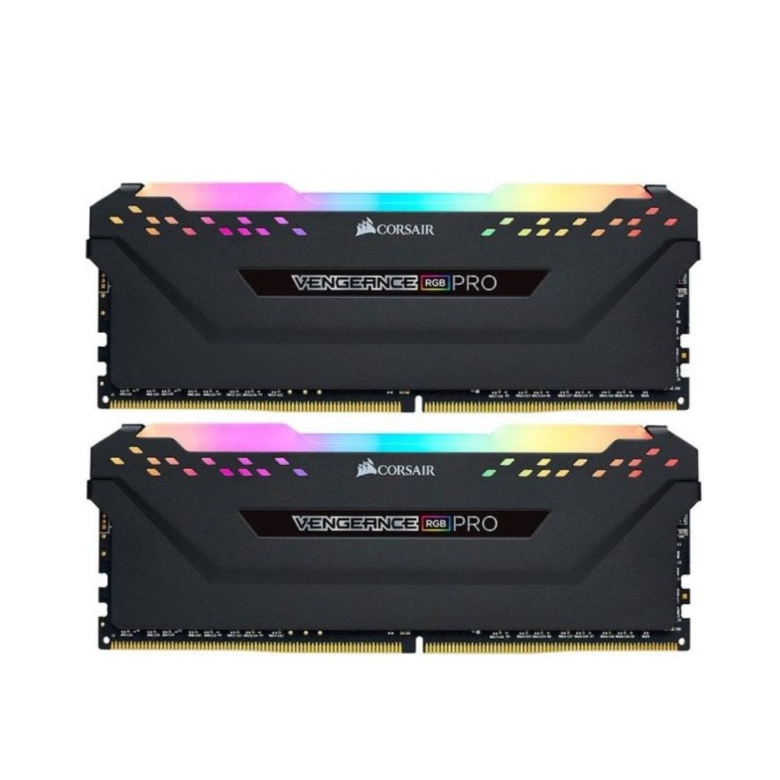 رم کامپیوتر کورسیر دو کاناله Vengeance RGB Pro فرکانس 3200 مگاهرتز DDR4 تایمینگ CL16 حافظه 16 گیگابایت