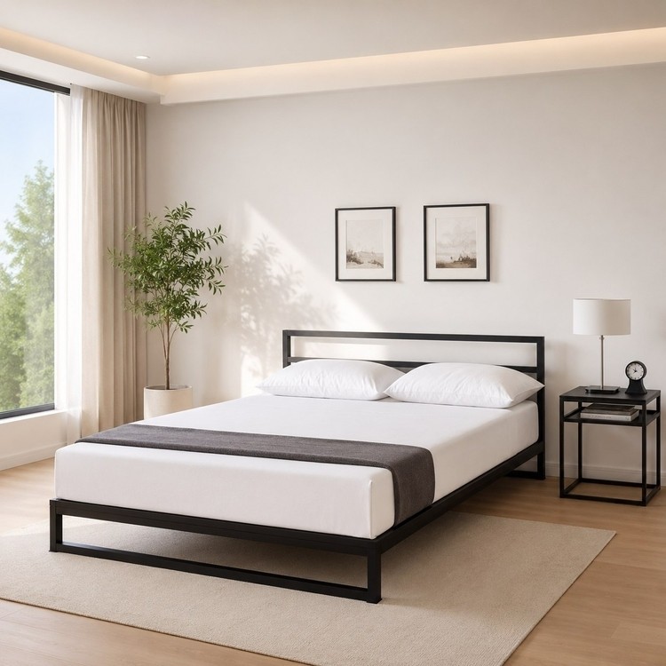 تخت خواب مدرن فلزی مدل B122 دونفره