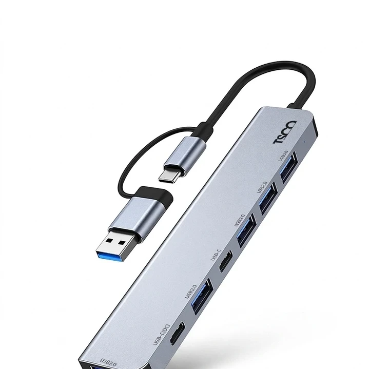 هاب USB هفت پورت تسکو تایپ سی مدل THU 1148