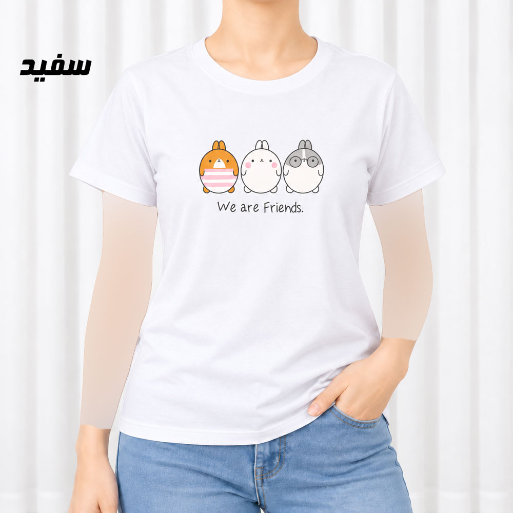 تیشرت زنانه نخ پنبه مدل Friends کد 2306جدید