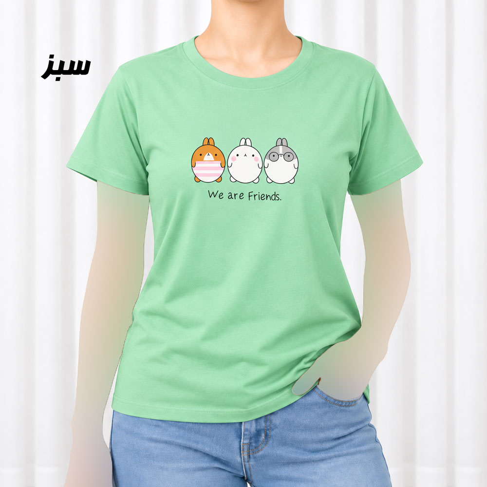 تیشرت زنانه نخ پنبه مدل Friends کد 2306جدید