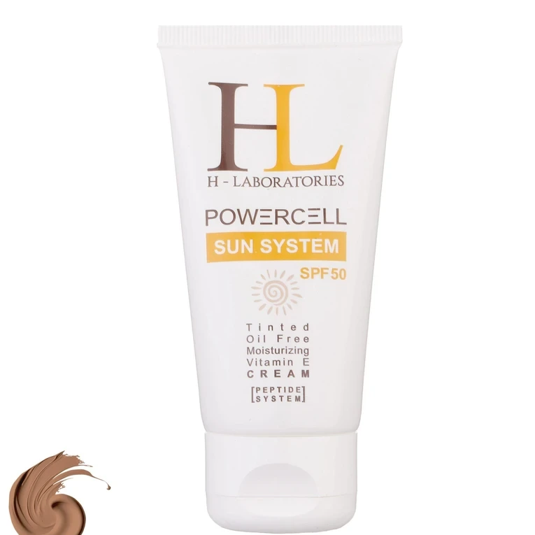 کرم ضد آفتاب رنگی فاقد چربی SPF50 اچ ال (50 میلی لیتر)