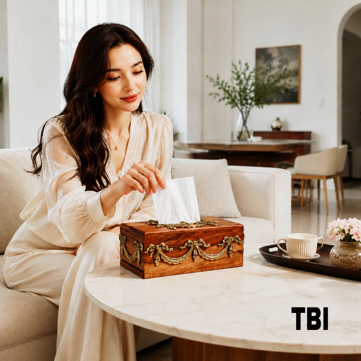 جادستمالی چوب و برنز مدل ویدا