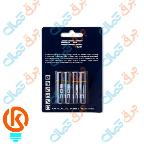 باتری نیم قلمی ایدیسی مدل آلکالاین بسته 4 عددی (ارسال بصورت پس کرایه)جدید