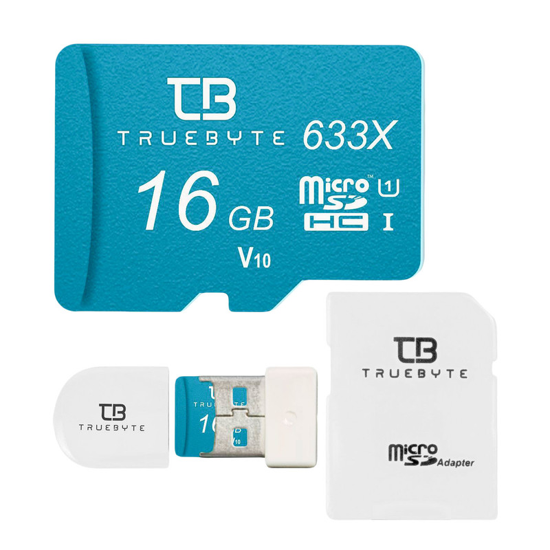 کارت حافظه MicroSDHC تروبایت مدل 633X-V10 کلاس 10 استاندارد UHS-I U1 سرعت 95MBPS ظرفیت 16 گیگابایت به همراه آداپتور SD و