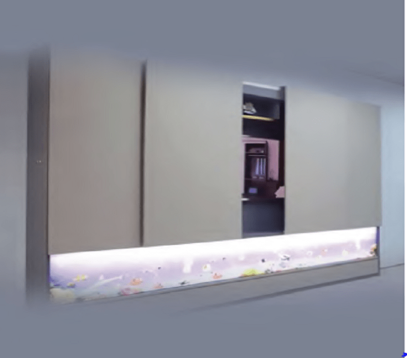 مکانیزم این لاین خطی برقی وال هنگ دیواری کمد TV و کابینت 4 درب 90مدل سینکرونایز متقارن 360فانتونی کد K085