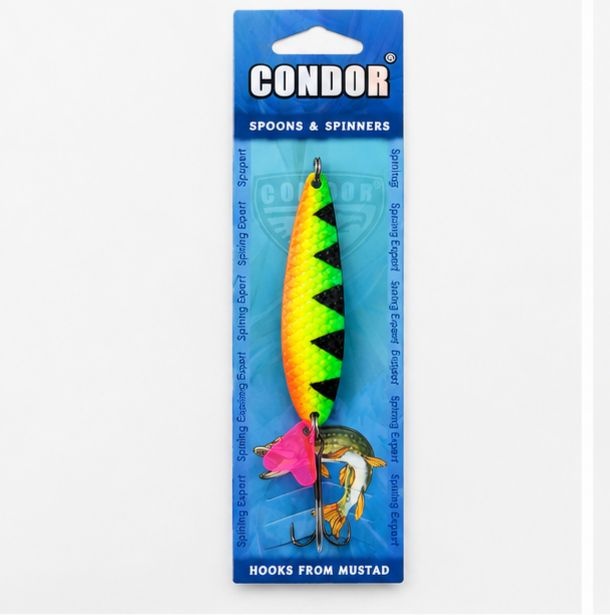 ✅قاشقک ماهیگیری برند کندور (condor) تایگر خط درشت وزن 18گرمو طول 13 سانتی مترجدید