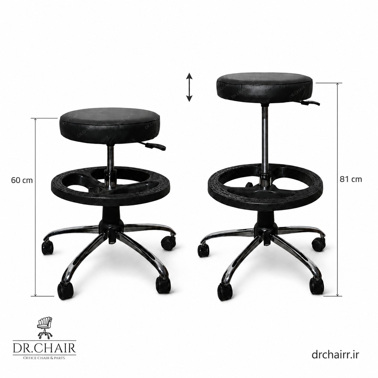 صندلی تابوره ارایشگاهی صنعت نواز مدل SN-3223 (پسکرایه)