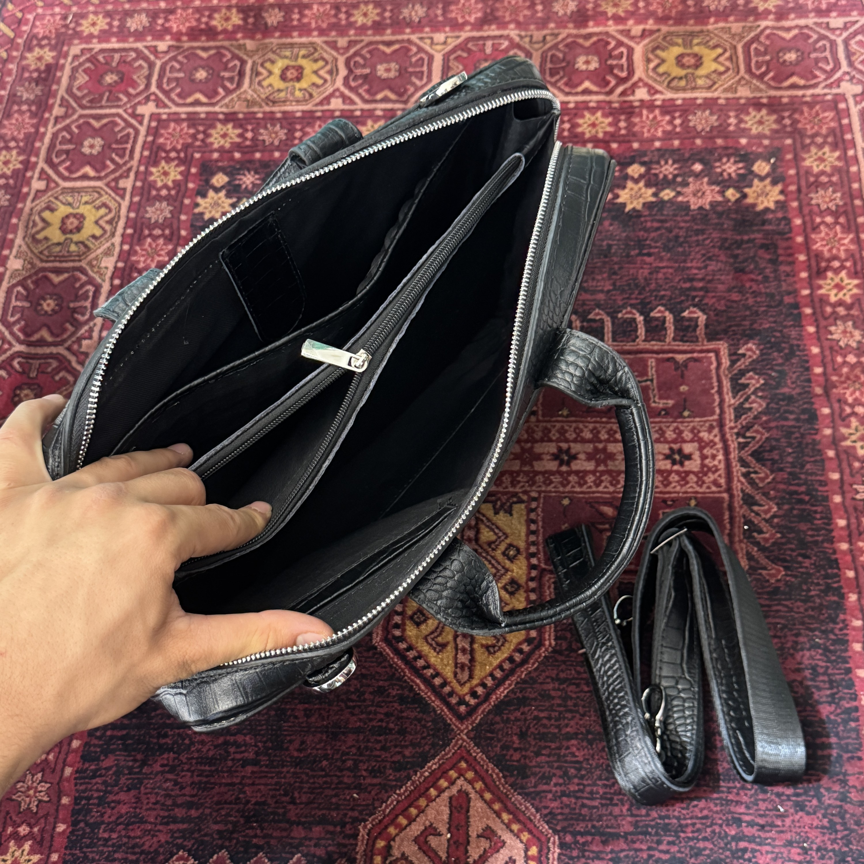 کیف اداری چرم طبیعی مدل کاوه
