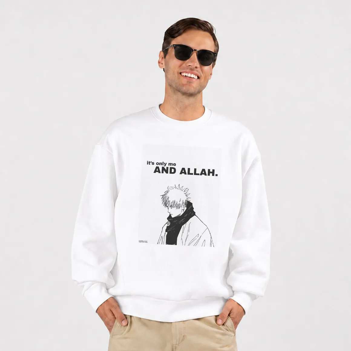 دورس انیمه جوجوتسو کایسن طرح گوجو با جمله It’s Only Me and Allah کد po1476جدید