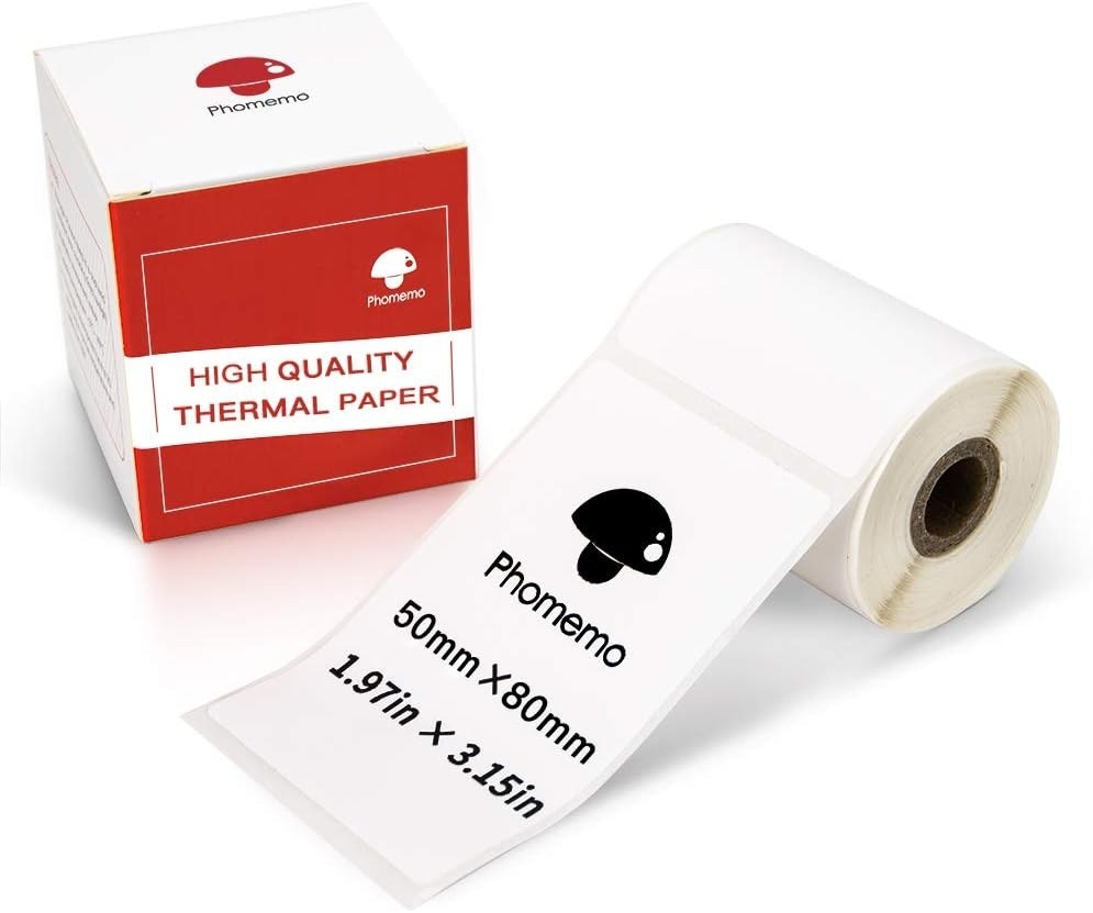 رول پرینتر لیبل زن حرارتی Phomemo (50×80 میلیمتر)
