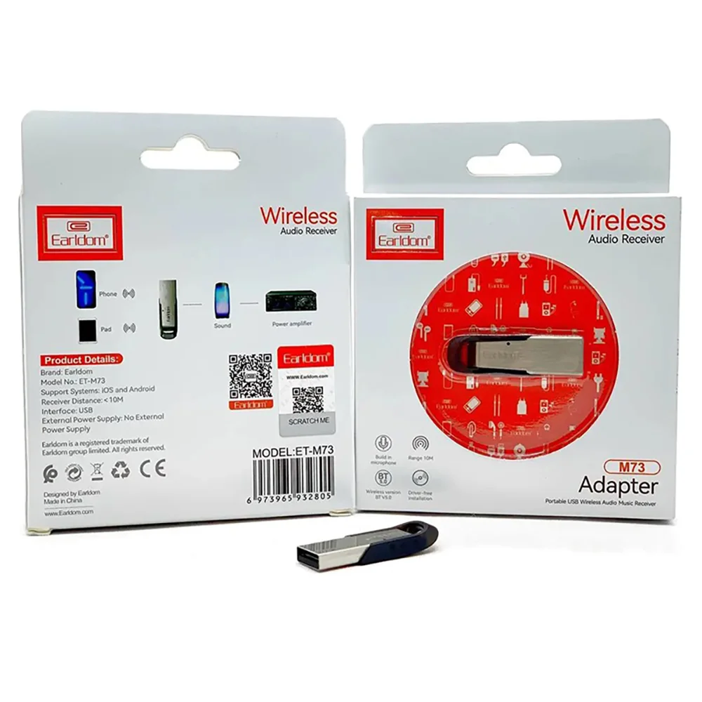 دانگل بلوتوث ارلدام مدل EARLDOM M73 USB Audio Receiverجدید