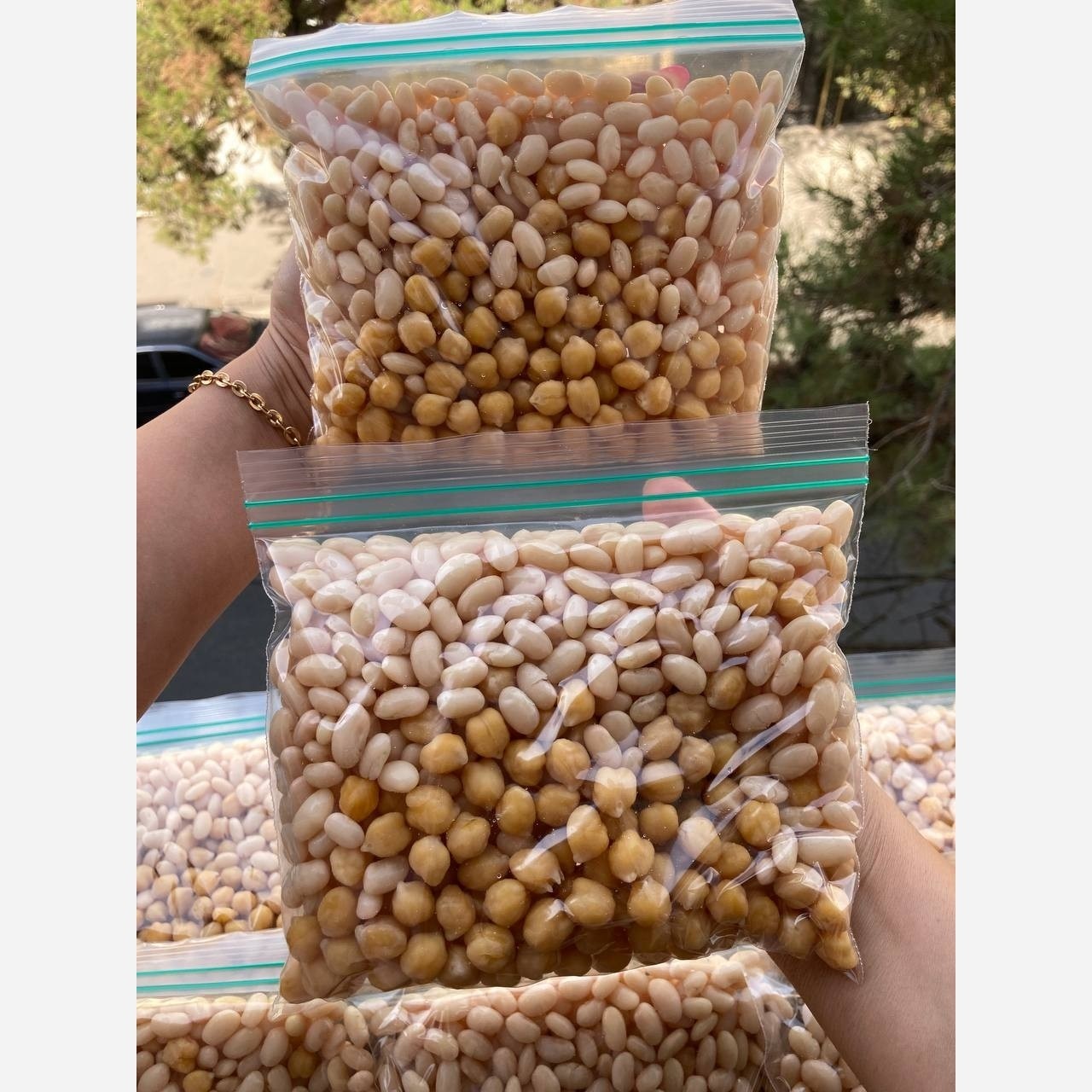 حبوبات پخته آبگوشتی