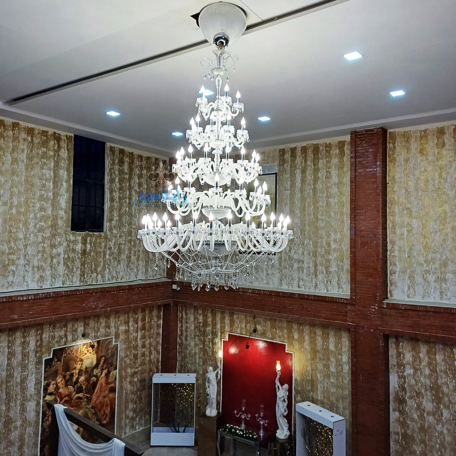 لوستر بزرگ سالنی 75 شعله رایکا مدل RAISH-323