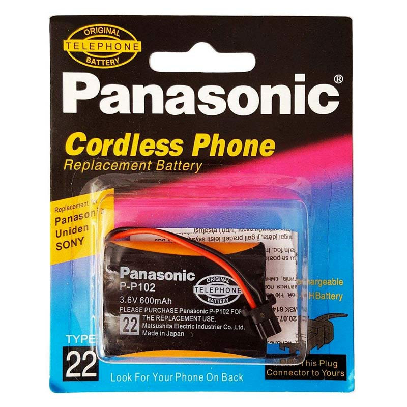باتری شارژی تلفنی (P102) 3.6 ولت 600 میلی آمپر Panasonic