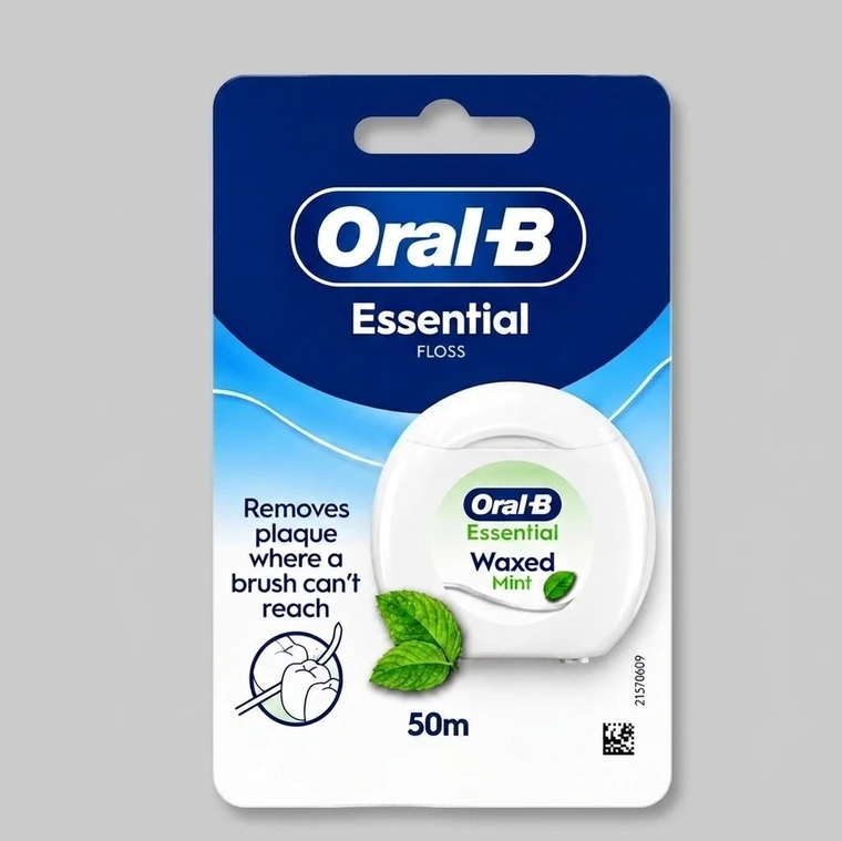 نخ دندان اورال بی 50 متری مدل Waxed Mint