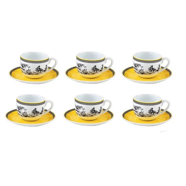 سرویس چای خوری 12 پارچه چینی زرین مدل ویلیج