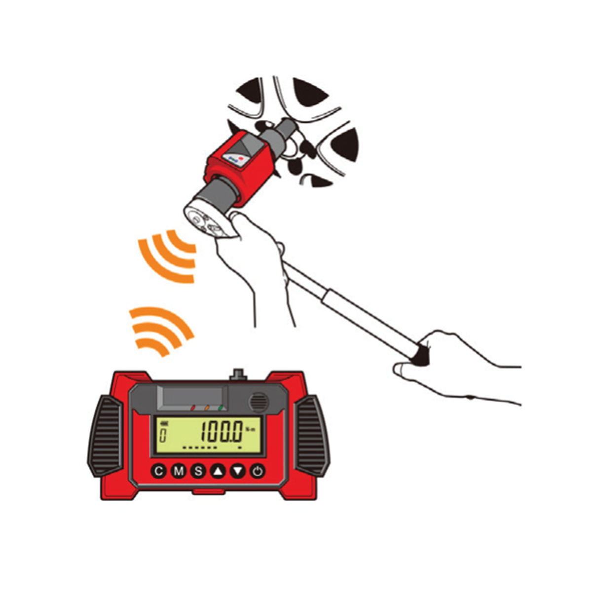 ترکمتر آداپتور دیجیتال بیسیم 3/4 درایو 1000-100 نیوتن AKT کد WET-1000Nجدید