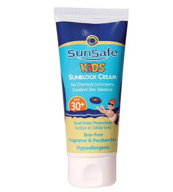 کرم ضد آفتاب بی رنگ کودکان سان سیف با SPF30 حجم 50 میلی لیتر
