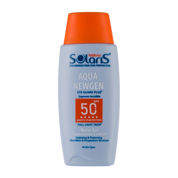 لوسیون ضد آفتاب آردن سولاریس مدل Aqua Newgen با +SPF50 مناسب انواع پوست حجم 100 میلی لیتر