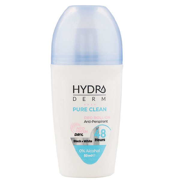 مام رولی ضد تعریق بانوان هیدرودرم مدل Pure Clean حجم 50 میلیلیتر