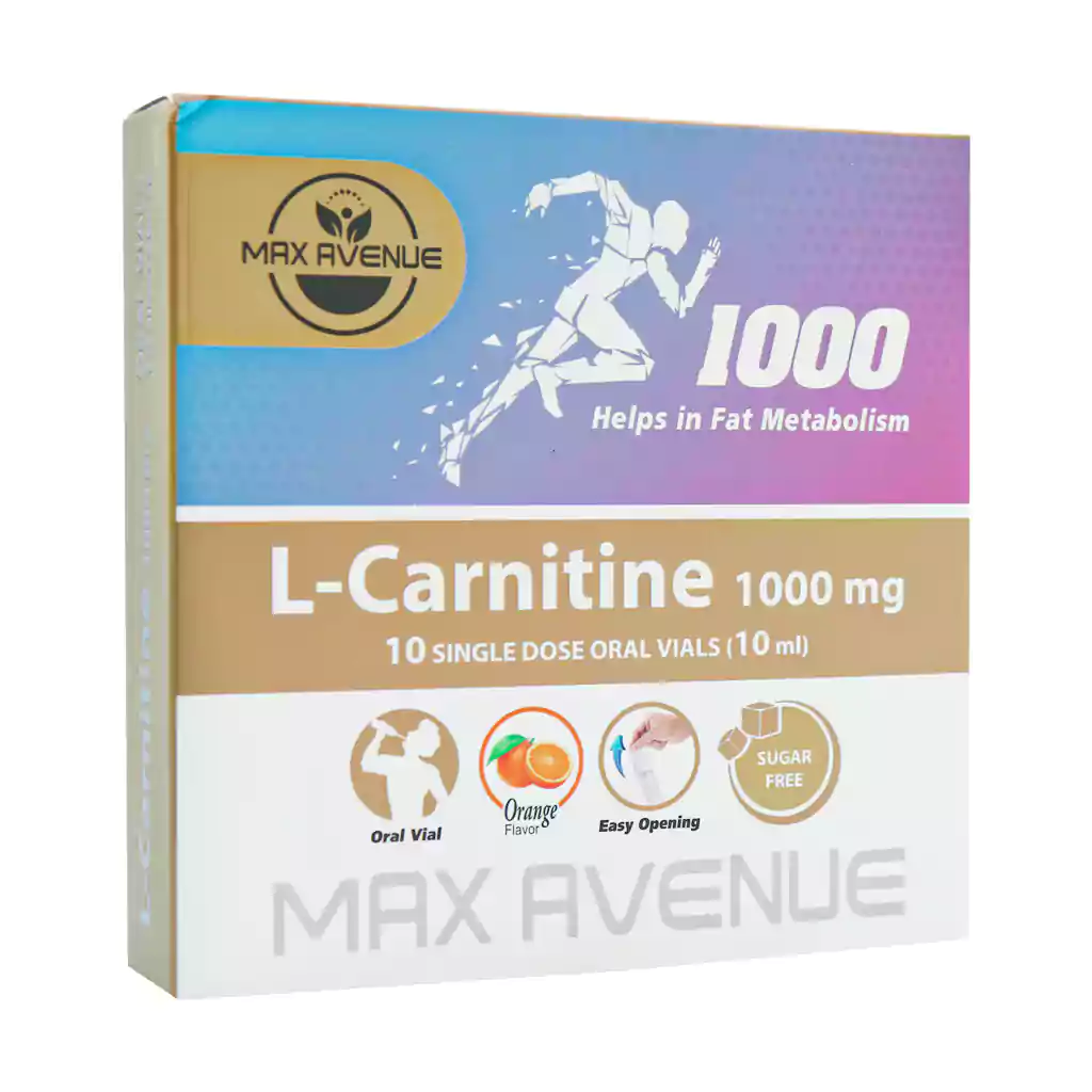 ویال خوراکی ال کارنیتین 1000 میلی گرم مکس اونیو 10 عددجدید