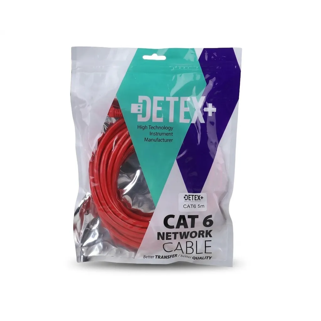 کابل شبکه CAT6E دتکس پلاس 5 متریجدید