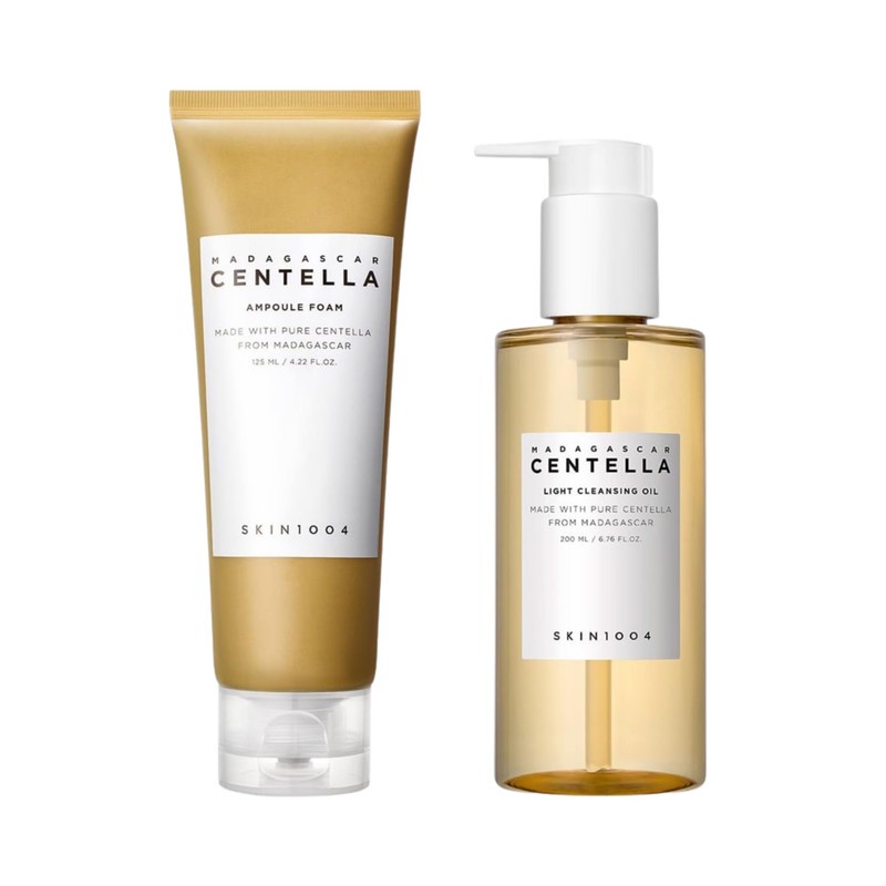 روغن پاک کننده اسکین 1004 مدل Centella مناسب انواع پوست حجم 200 میلی لیتر به همراه فوم پاک کننده اسکین 1004 مدل Cente...جدید