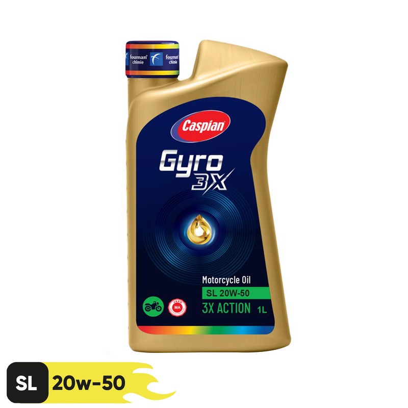 روغن موتورسیکلت کاسپین مدل SL-20W-50 حجم 1 لیترجدید