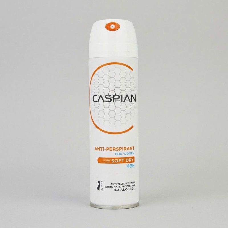 اسپری ضد تعریق زنانه کاسپین مدل soft dry حجم 150 میلی لیتر مدل 1جدید