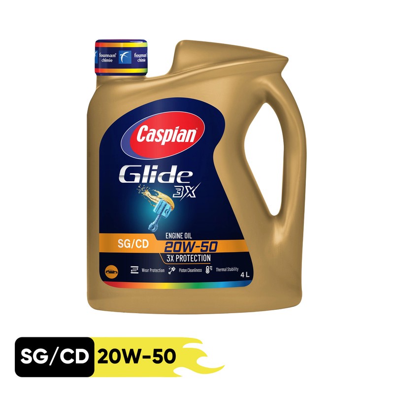 روغن موتور خودرو بنزینی کاسپین مدل 20W-50 SG حجم 4 لیترجدید