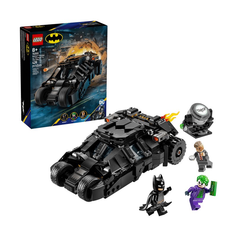 لگو 429 تکه سری DC مدل Batman Tumbler vs Two-Face and The Joker کد 76303جدید