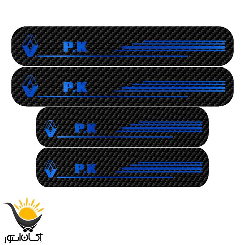 برچسب پارکابی خودرو رنو پی.کی طرح کربن