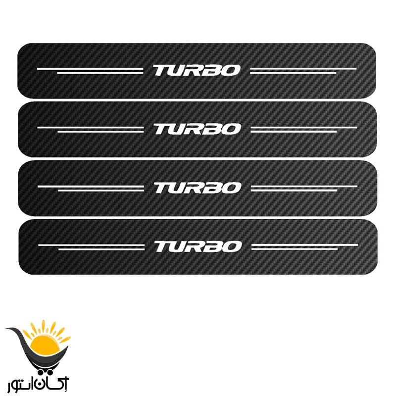 برچسب پارکابی خودرو TURBO طرح کربن