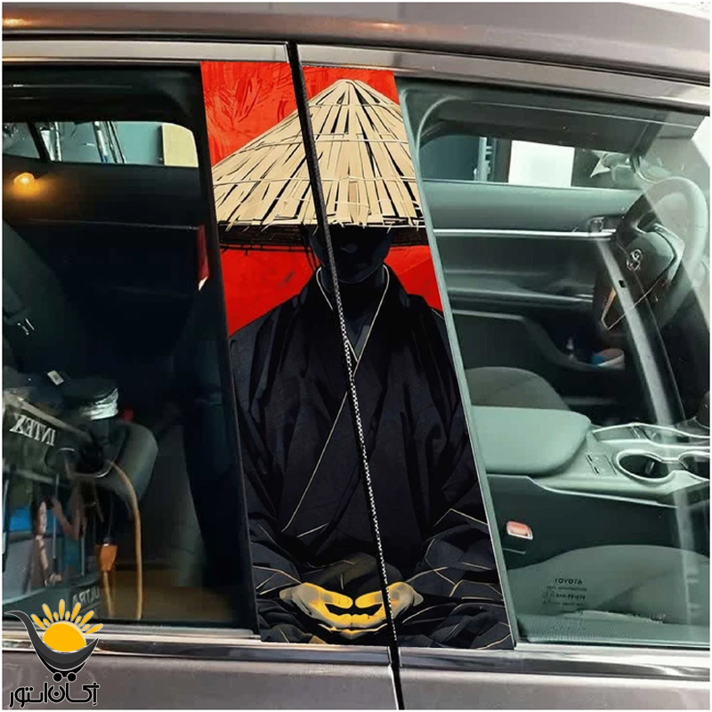 برچسب ستون خودرو طرح چینی BS071