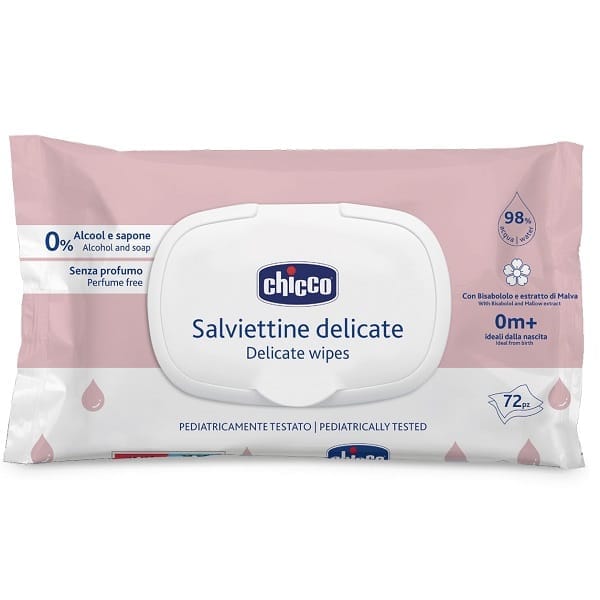دستمال مرطوب درب دار 98% آب چیکو (Chicco) 72 عددی