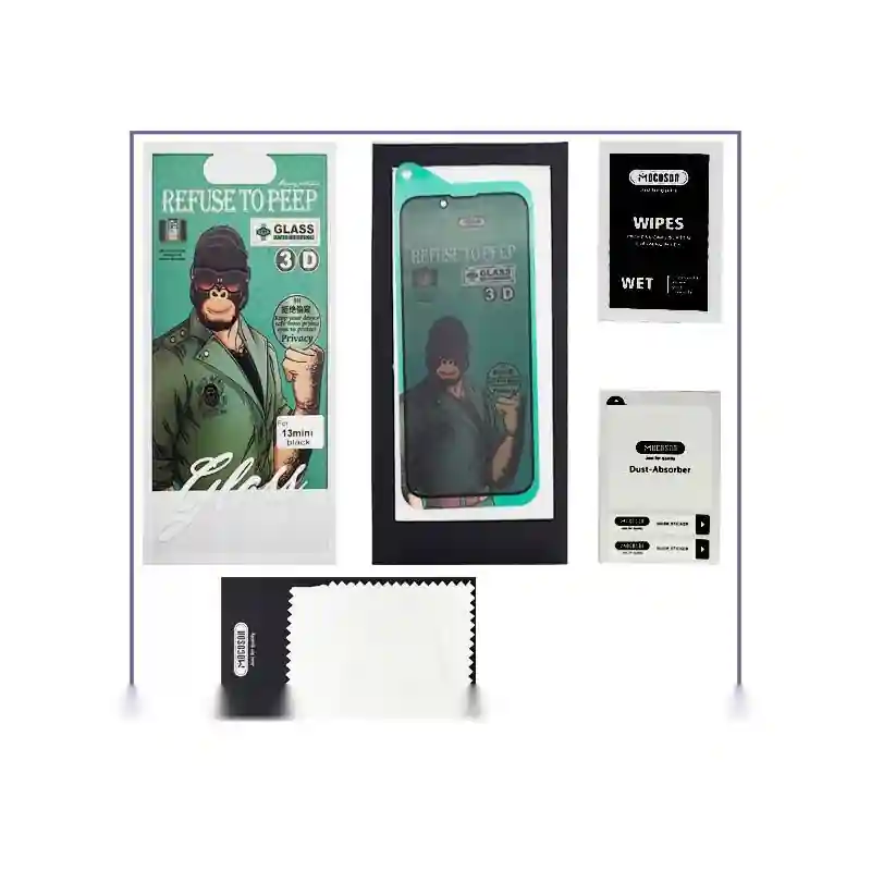گلس شیشه ای تمام چسب حریم شخصی آیفون Mocoson Full Glue Glass Privacy iPhone 12 Pro/iPhone 12جدید