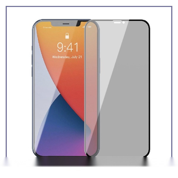 پک 2 تایی محافظ تمام صفحه بیسوس آیفون Baseuse Curved Screen Anti-peeping For iPhone 12/12 Pro SGAPIPH61P-ATG01جدید