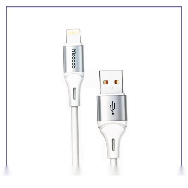 کابل فست شارژ لایتنینگ 1.2 متری مک دودو Mcdodo Lightning Data Cable CA-183 - سفیدجدید