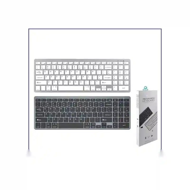 کیبورد بی سیم سه حالته کوتتسی Coteetci Three-mode wireless keyboard 84007 - خاکستری تیرهجدید