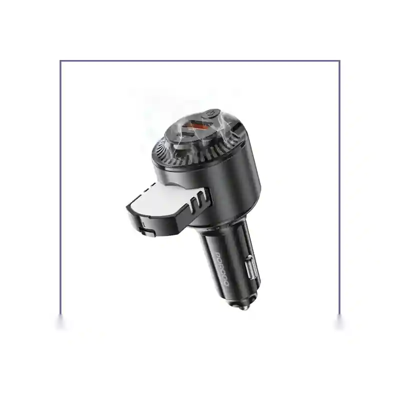 شارژر فندکی 75 وات و خوشبوکننده هوا پرودو Porodo MistCharge Car Charger with Air Diffuser PDC40BKجدید