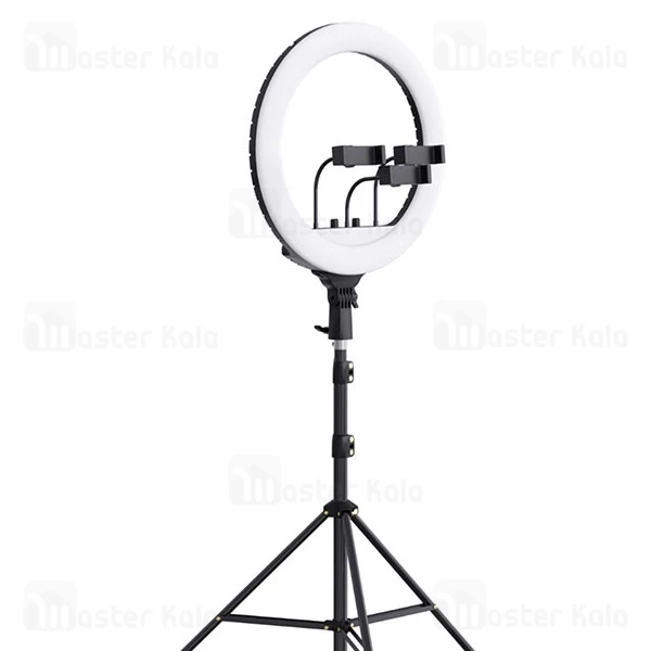 رینگ لایت بیوا Biva RL-02 55W LED Soft Ring Light سایز 18 اینچ با سه پایه و 3 هولدرجدید