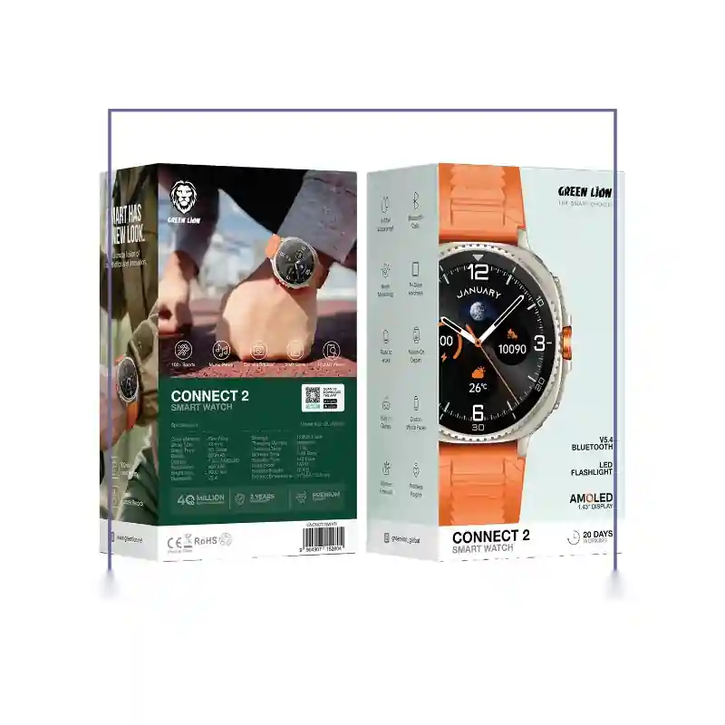 ساعت هوشمند گرین لاین Green Lion Connect2 Smart Watch GNCNCT2SWA - نقره ایجدید